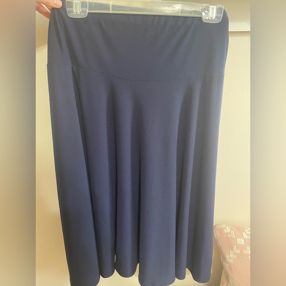 Ashley Blue Classic Navy A-Line Skirt - Picture 2 of 3